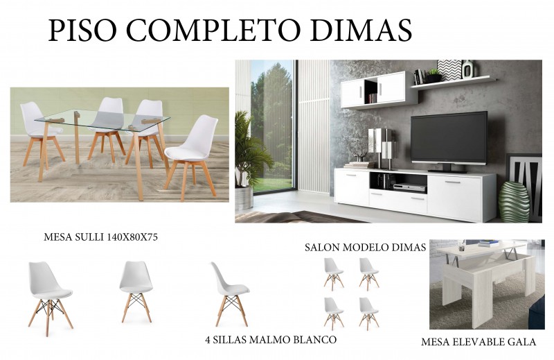 Piso completo modelo Dimas blanco grafito Piso completo modelo Dimas blanco grafito