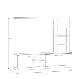 Salon Poly Pody artisan y roble negro