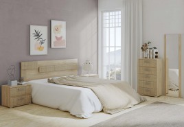 Dormitorio completo modelo córdoba con xinfonier y mural