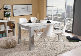 MESA DE COMEDOR MODELO RUBIA ROBLE ARTISAN Y NEGRO