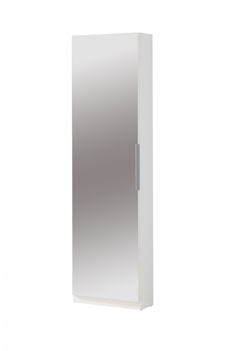 Armario 4 puertas con doble espejo en roble cambrian y blanco poro