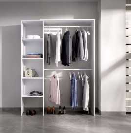 Vestidor sin cortina modelo suit de 140 en blanco