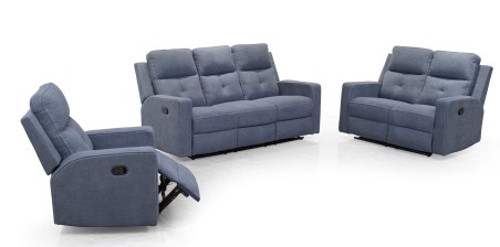 Sofas Eneko relax manual 3 Plazas ,2 Plazas ,1Plazas  Gris y Marron chocolate