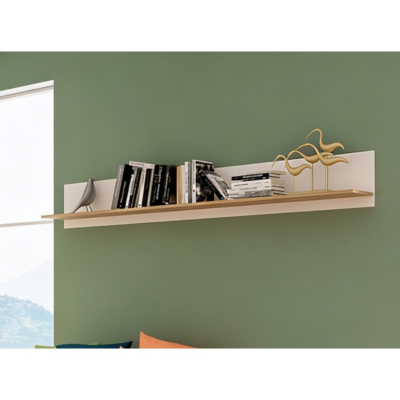ESTANTE L 202 CM. MOD.CHAMPION CAMBRIA-BLANCO
