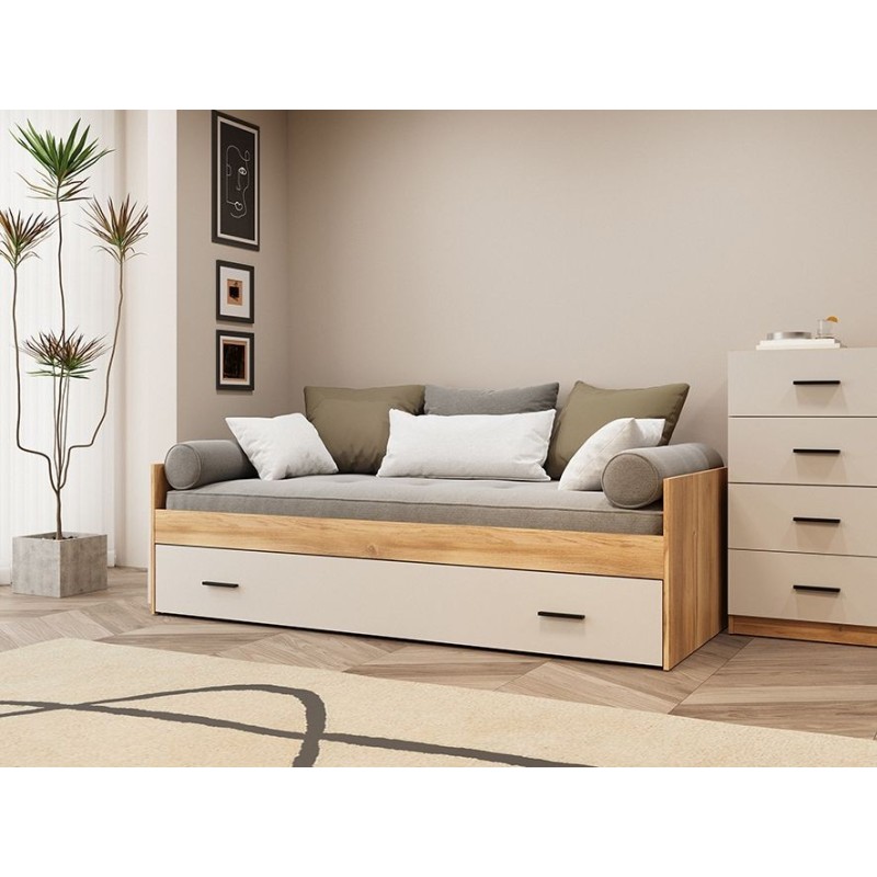 CAMA NIDO C/FRONTAL MOD. ELBA MAUVELLA-BEIG